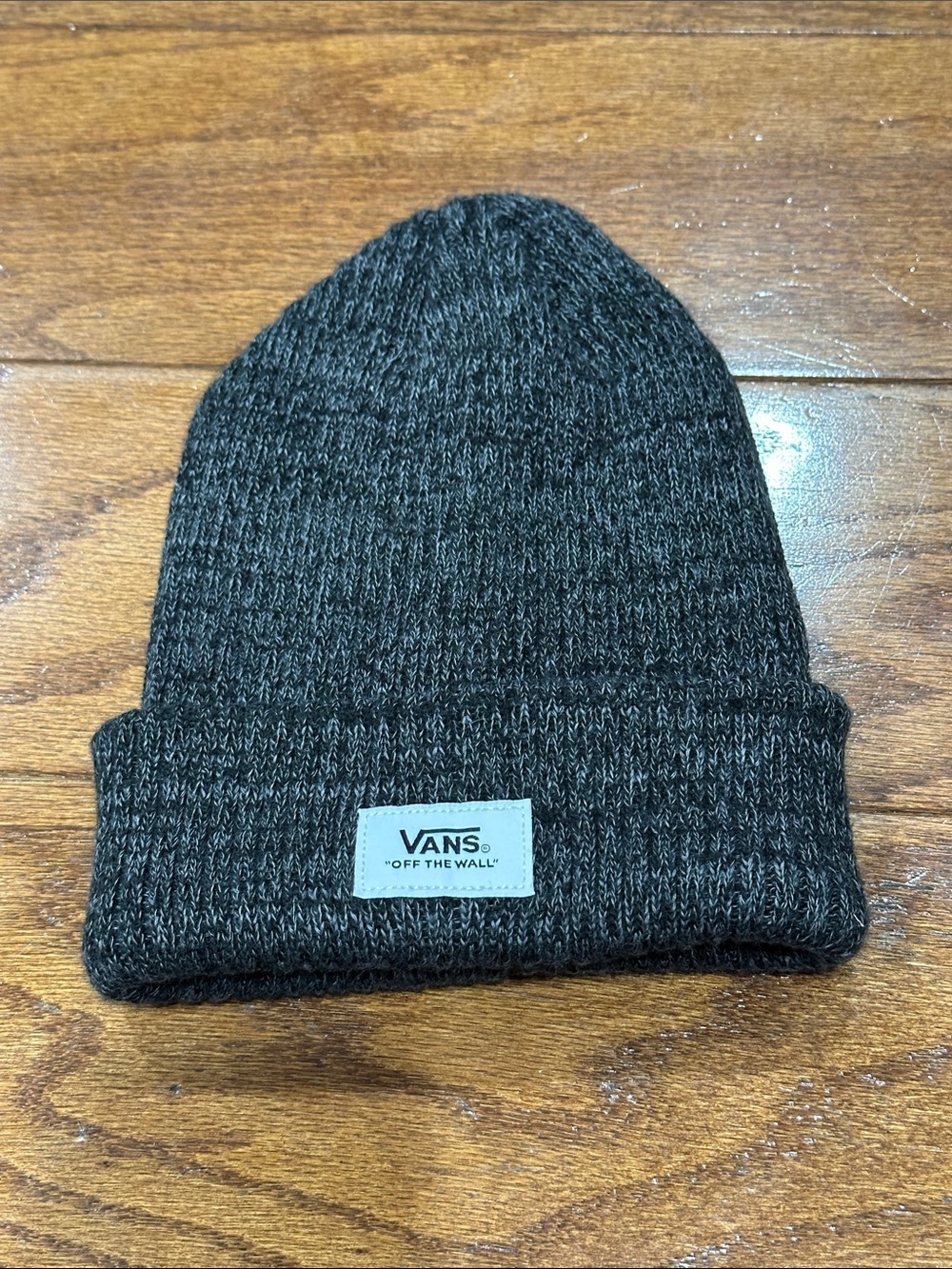 Vans Charcoal Marled Knit Beanie with Logo Patch
